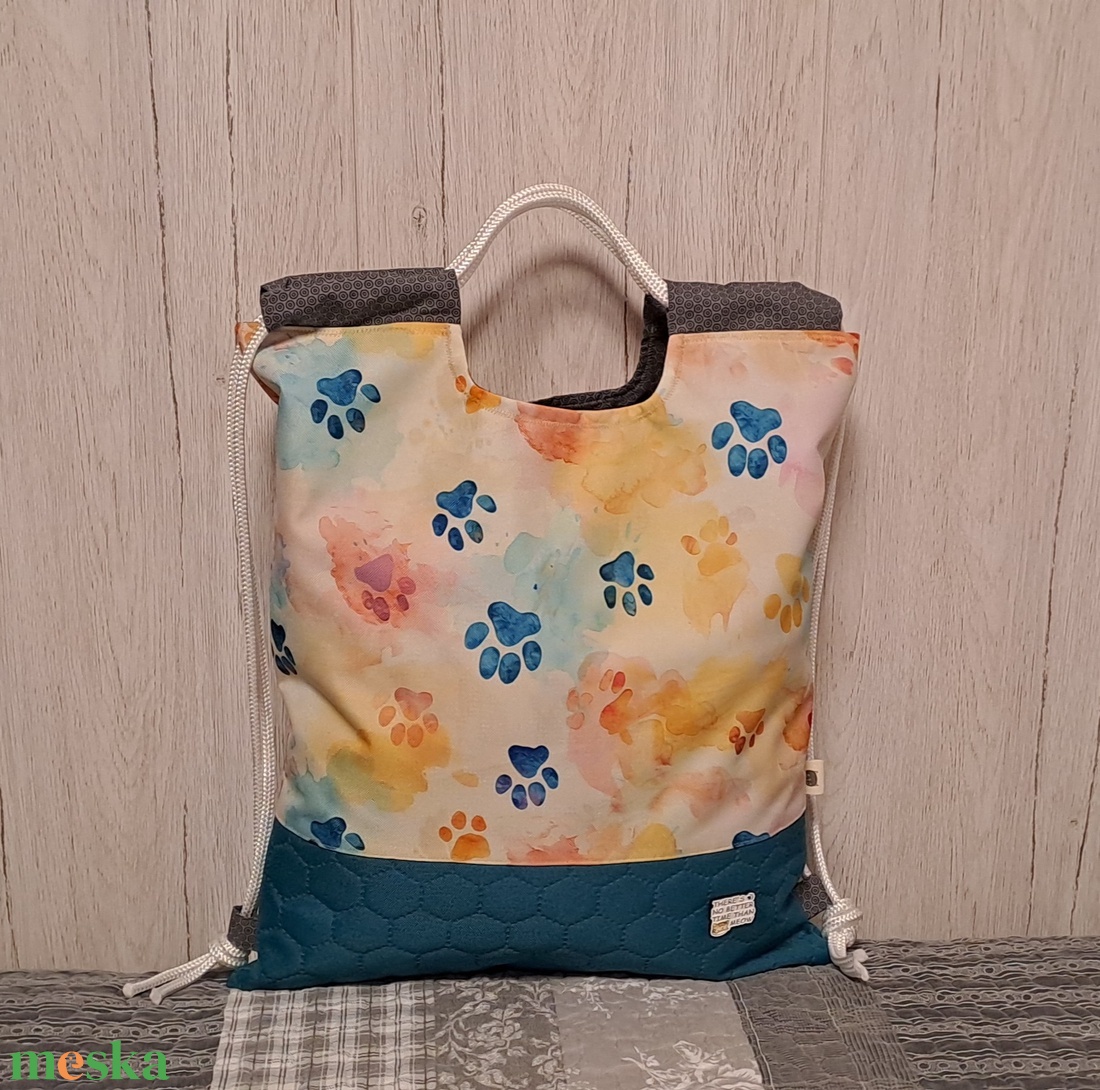 Tappancsnyomok :) - hátiszatyor, tornazsák, gymbag - táska & tok - hátizsák - tornazsák, gymbag - Meska.hu