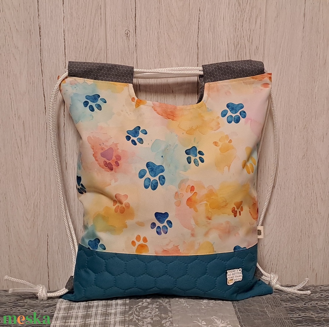 Tappancsnyomok :) - hátiszatyor, tornazsák, gymbag - táska & tok - hátizsák - tornazsák, gymbag - Meska.hu