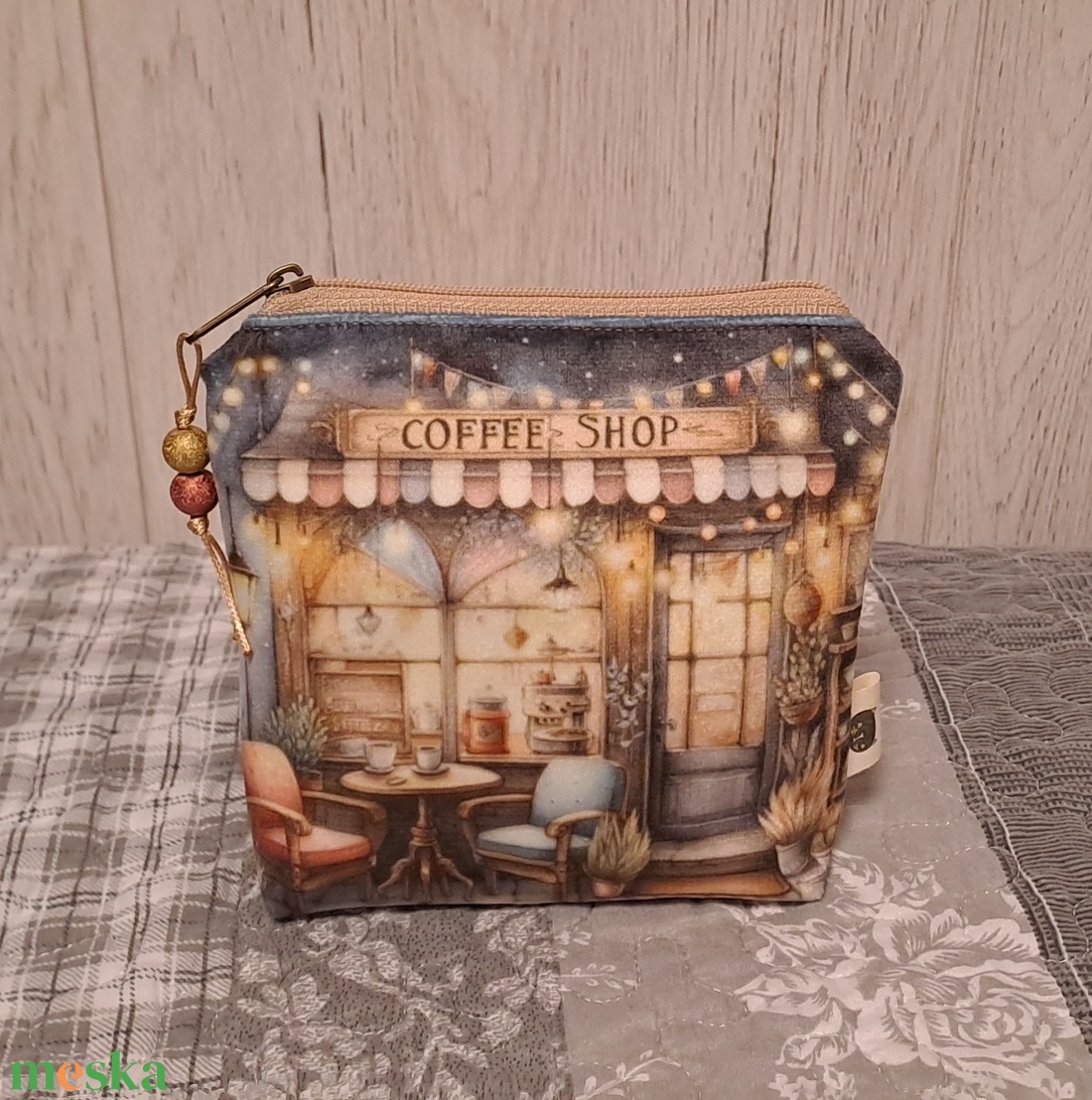 Coffee shop :) neszesszer/sminktáska/betéttartó - táska & tok - neszesszer - Meska.hu