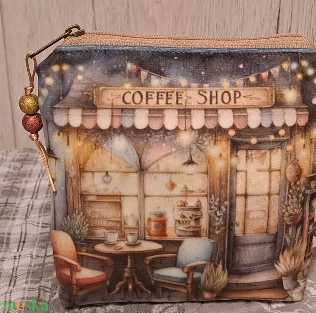 Coffee shop :) neszesszer/sminktáska/betéttartó - táska & tok - neszesszer - Meska.hu