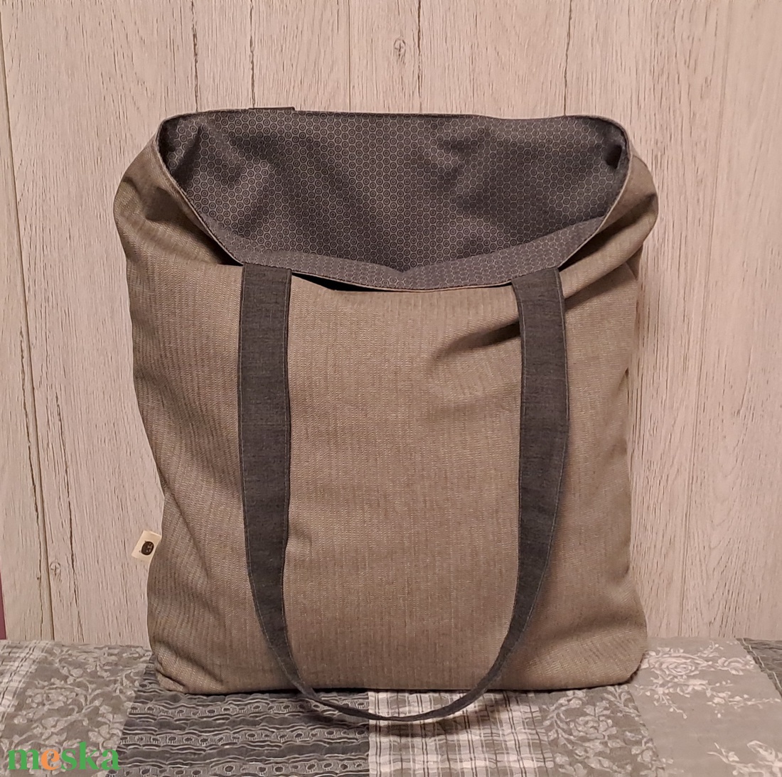 Róka a holdon :) szatyor, ökotáska, válltáska - táska & tok - bevásárlás & shopper táska - shopper, textiltáska, szatyor - Meska.hu