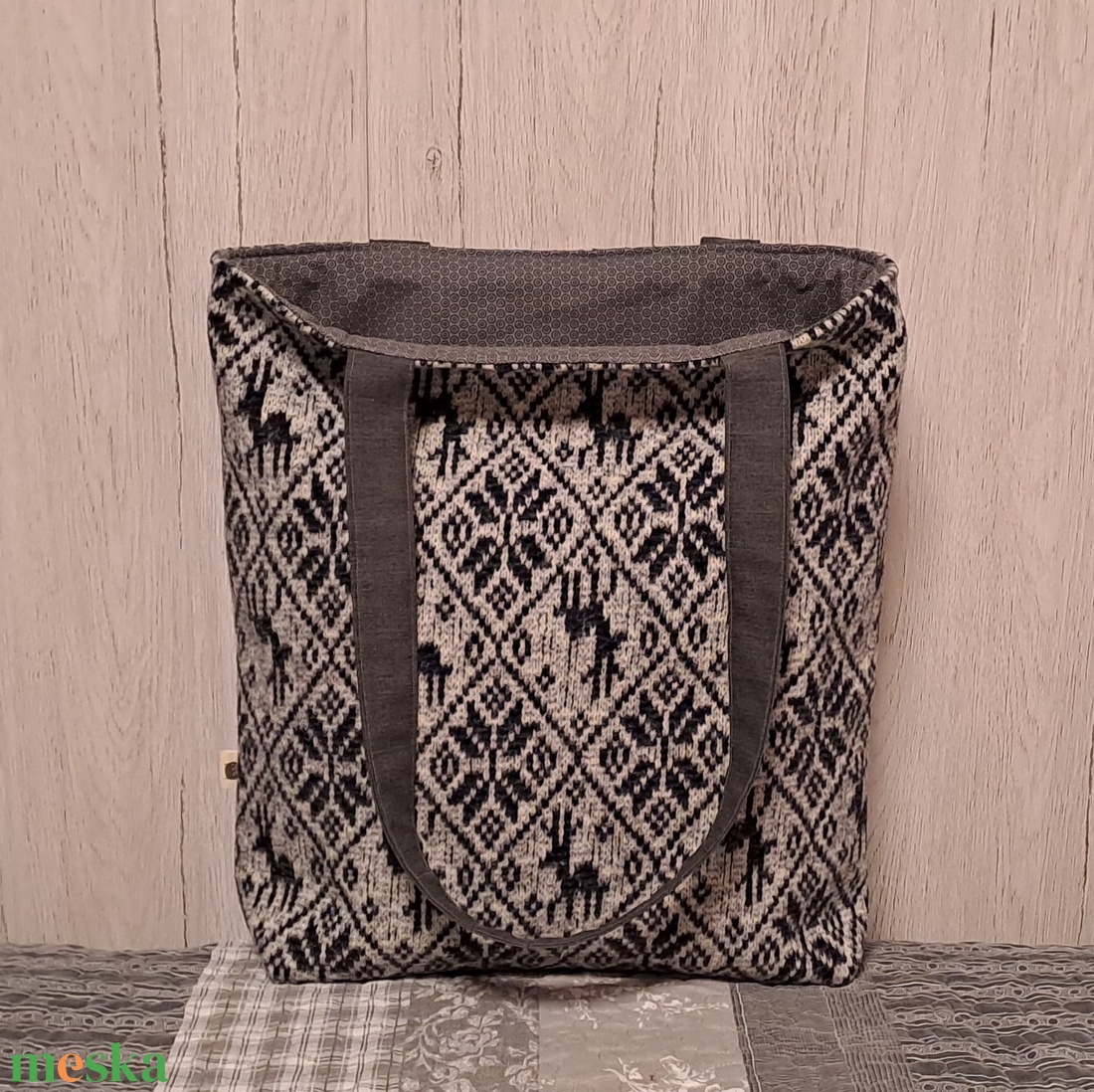 Norvég minta :) szatyor, ökotáska, válltáska - táska & tok - bevásárlás & shopper táska - shopper, textiltáska, szatyor - Meska.hu