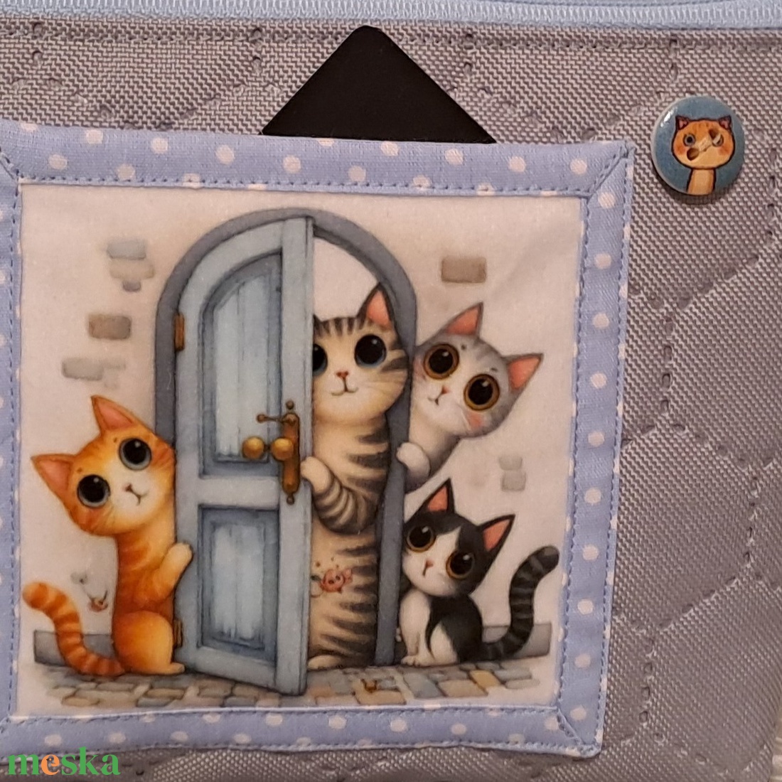 Kukucskáló cicusok :) neszesszer/sminktáska/irattartó - táska & tok - neszesszer - Meska.hu