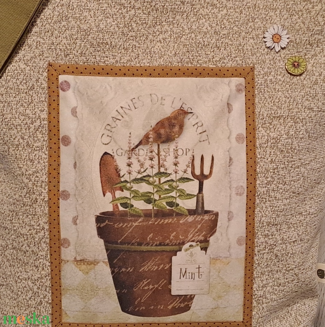 Tavaszváró hangulat :) szatyor, ökotáska, válltáska - táska & tok - bevásárlás & shopper táska - shopper, textiltáska, szatyor - Meska.hu