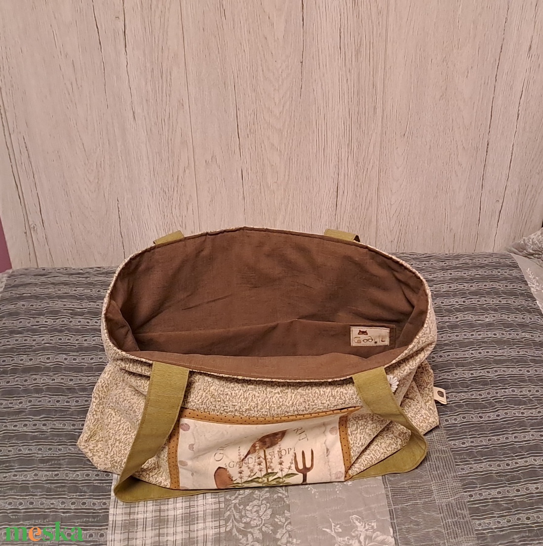 Tavaszváró hangulat :) szatyor, ökotáska, válltáska - táska & tok - bevásárlás & shopper táska - shopper, textiltáska, szatyor - Meska.hu