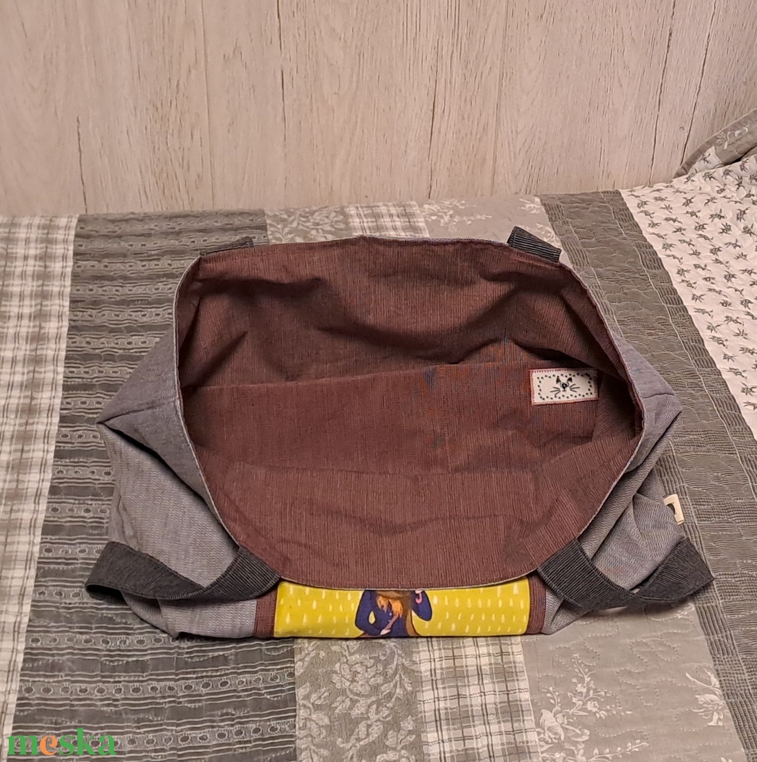 Esős hangulatban :) szatyor, ökotáska, válltáska - táska & tok - bevásárlás & shopper táska - shopper, textiltáska, szatyor - Meska.hu