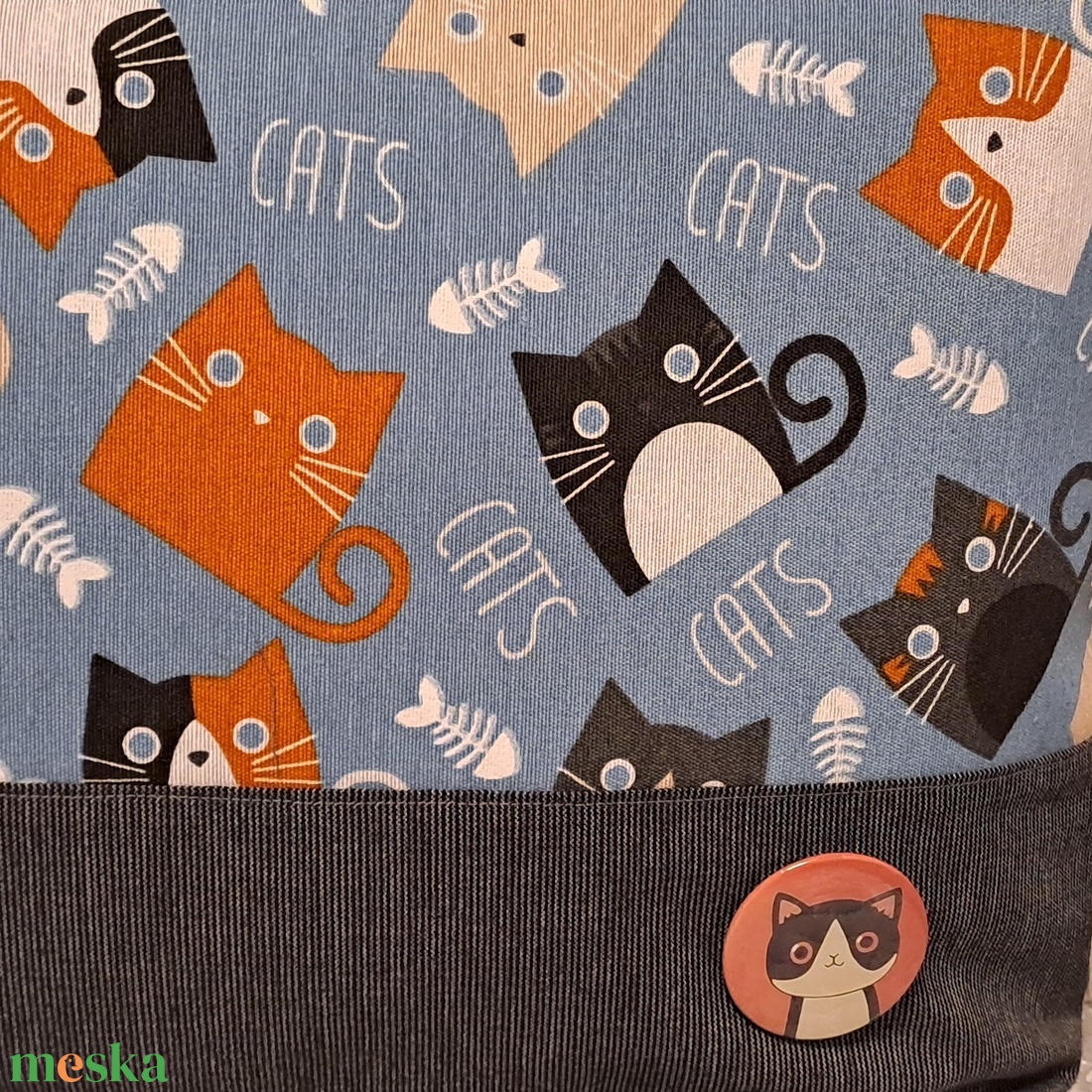 Csupa cica :) szatyor, ökotáska, válltáska - táska & tok - bevásárlás & shopper táska - shopper, textiltáska, szatyor - Meska.hu