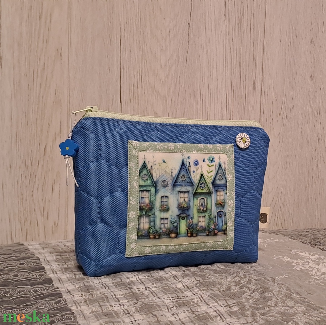 Zöld és kék  :) neszesszer/sminktáska/irattartó - táska & tok - neszesszer - Meska.hu