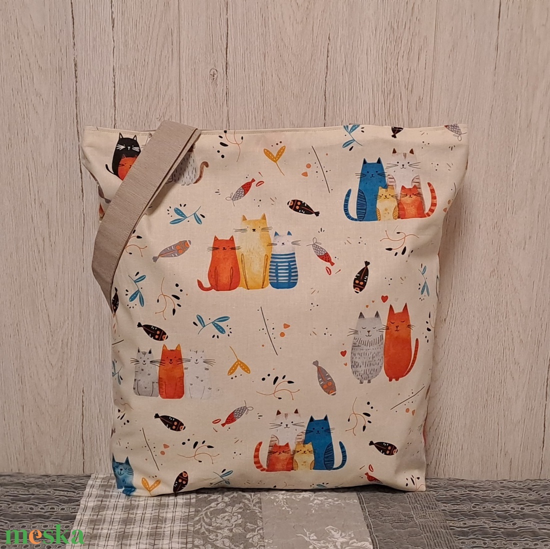 Vicces cicák :) kifordítom-befordítom szatyor, ökotáska, válltáska - táska & tok - bevásárlás & shopper táska - shopper, textiltáska, szatyor - Meska.hu