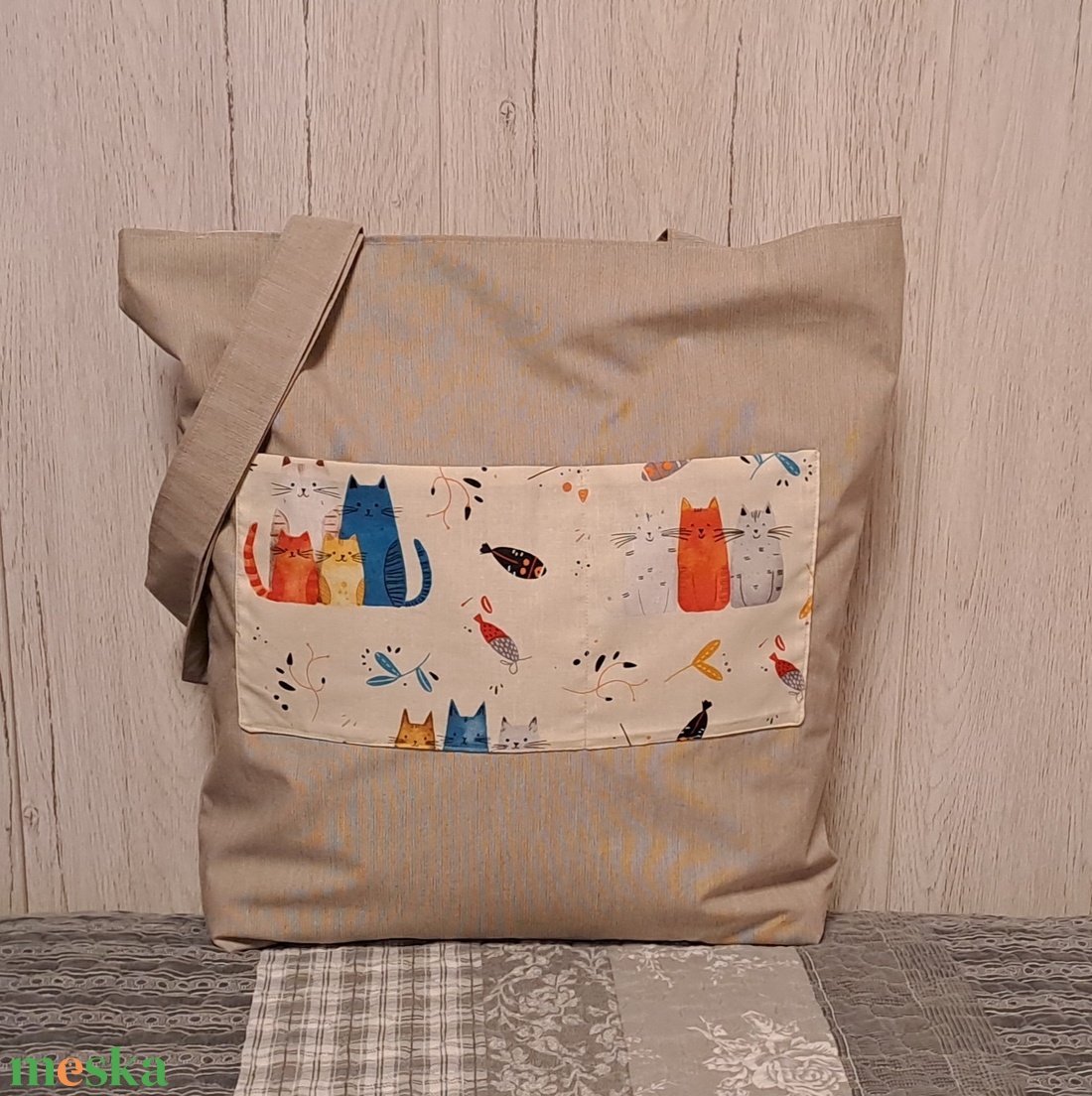 Vicces cicák :) kifordítom-befordítom szatyor, ökotáska, válltáska - táska & tok - bevásárlás & shopper táska - shopper, textiltáska, szatyor - Meska.hu