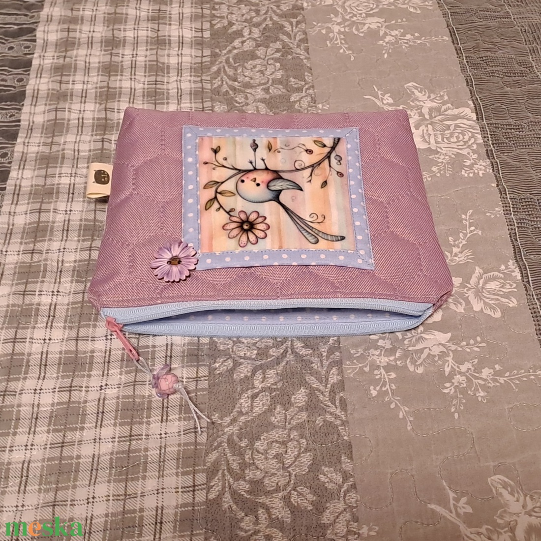 Madárka  :) neszesszer/sminktáska/irattartó - táska & tok - neszesszer - Meska.hu