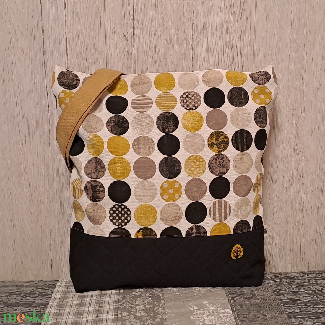 Színes körök :) szatyor, ökotáska, válltáska - táska & tok - bevásárlás & shopper táska - shopper, textiltáska, szatyor - Meska.hu