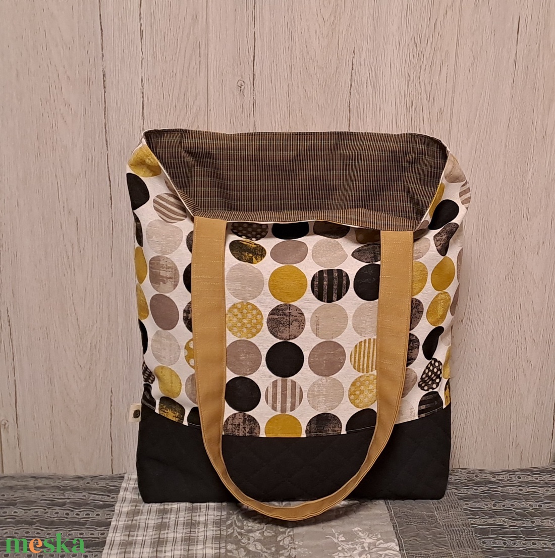 Színes körök :) szatyor, ökotáska, válltáska - táska & tok - bevásárlás & shopper táska - shopper, textiltáska, szatyor - Meska.hu