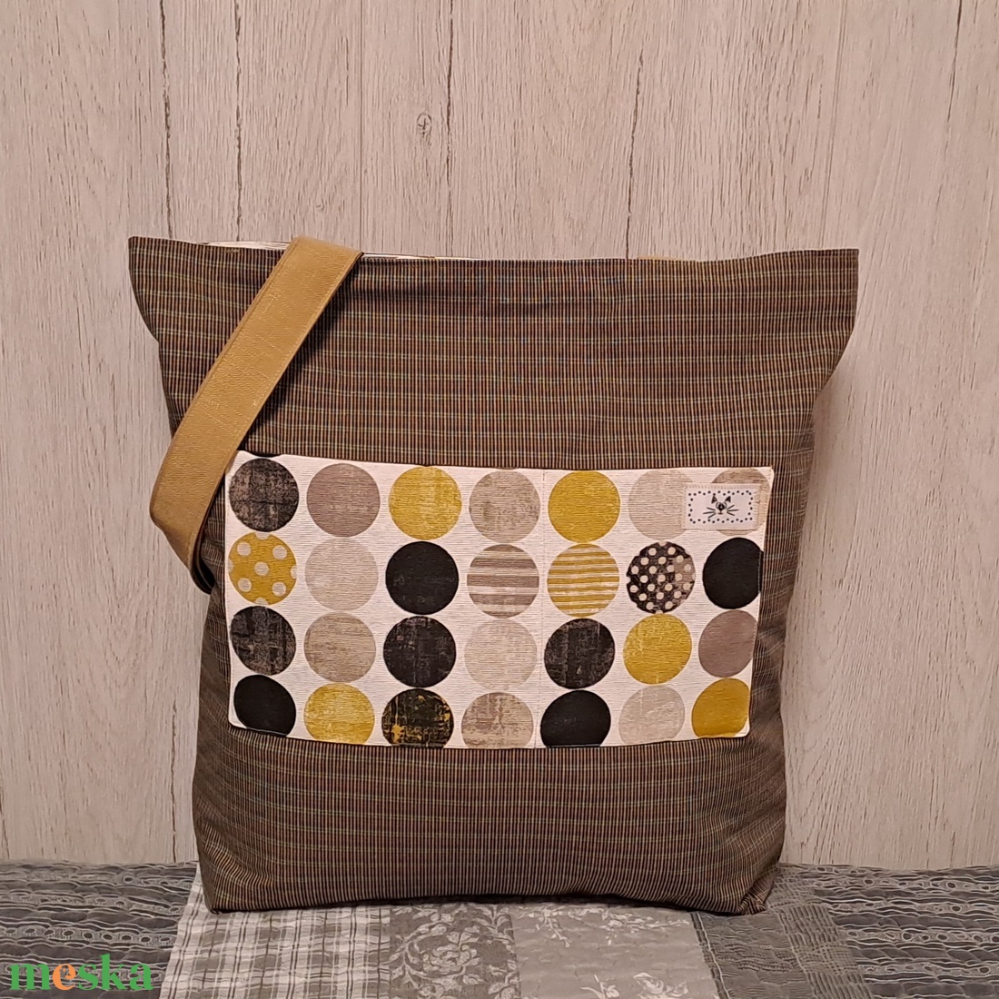 Színes körök :) szatyor, ökotáska, válltáska - táska & tok - bevásárlás & shopper táska - shopper, textiltáska, szatyor - Meska.hu