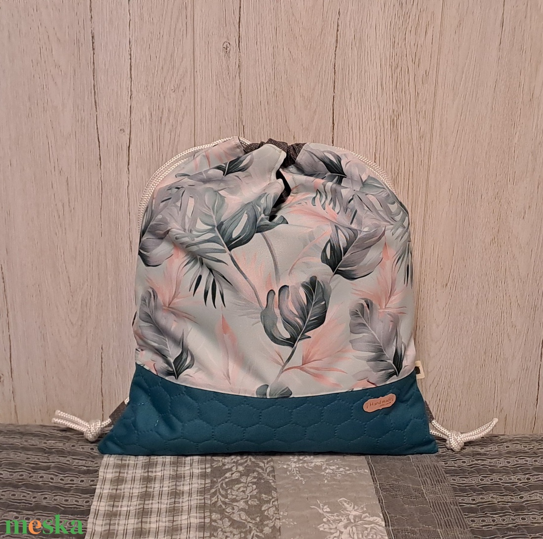 Pálmaleveles :) - hátiszatyor, tornazsák, gymbag - táska & tok - hátizsák - tornazsák, gymbag - Meska.hu