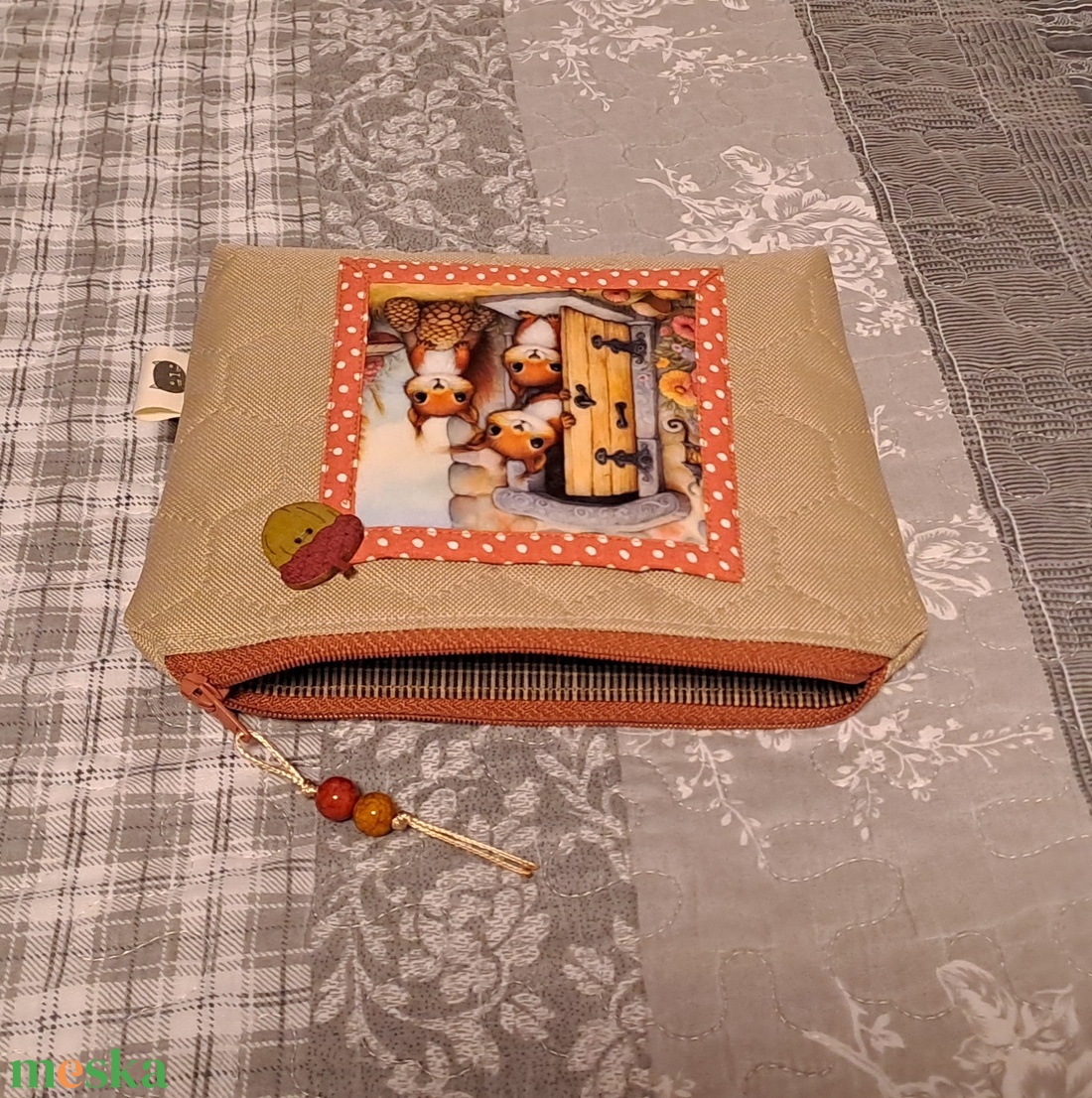 Mókusok :) neszesszer/sminktáska/irattartó - táska & tok - neszesszer - Meska.hu