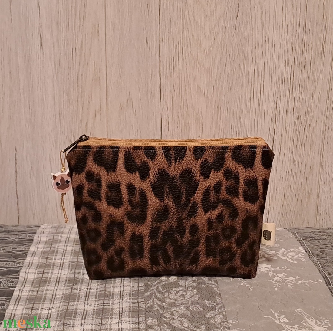 Párduc :) neszesszer/sminktáska/irattartó - táska & tok - neszesszer - Meska.hu