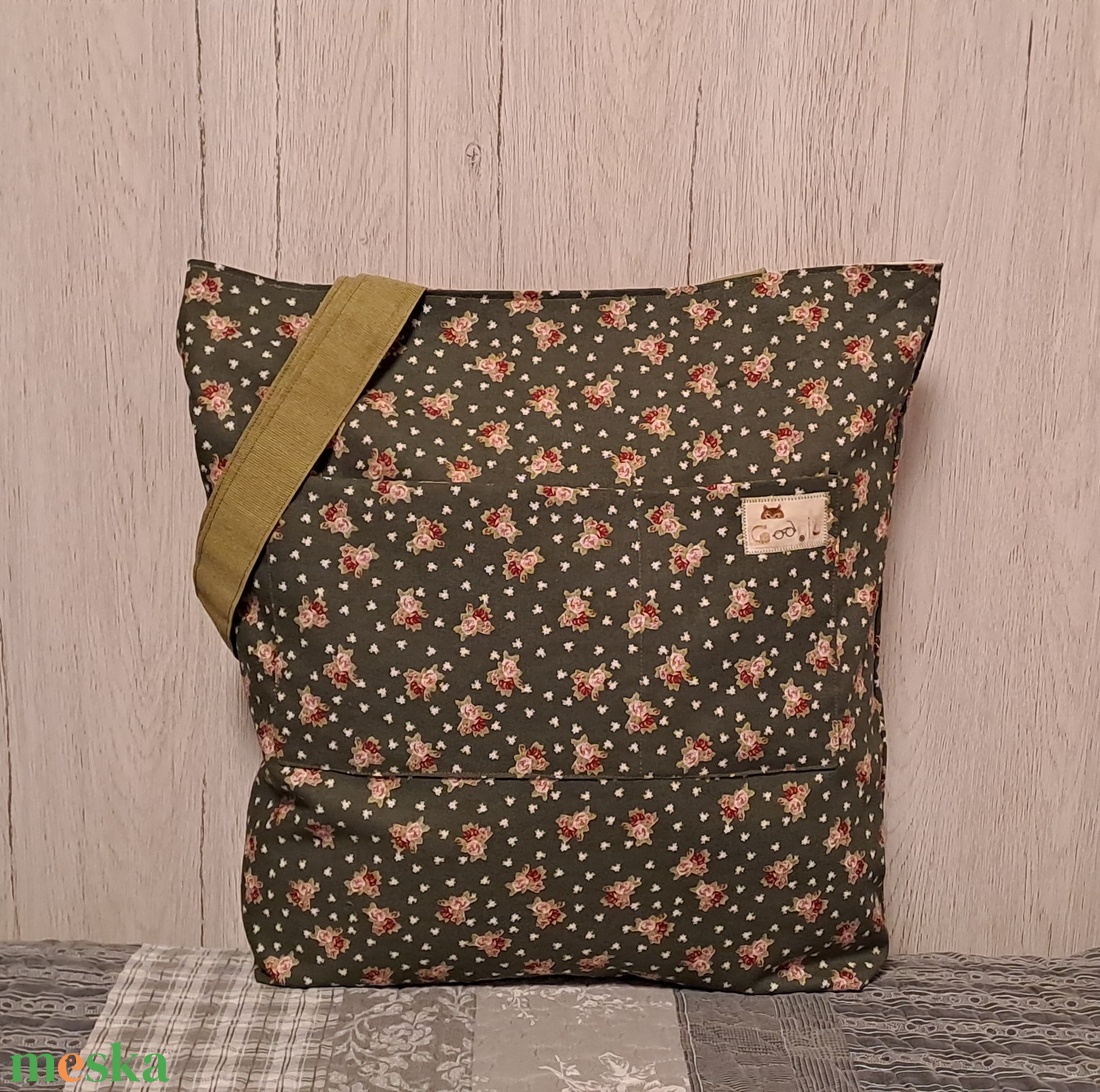 Virágos hangulat :) kifordítom-befordítom szatyor, ökotáska, válltáska - táska & tok - bevásárlás & shopper táska - shopper, textiltáska, szatyor - Meska.hu