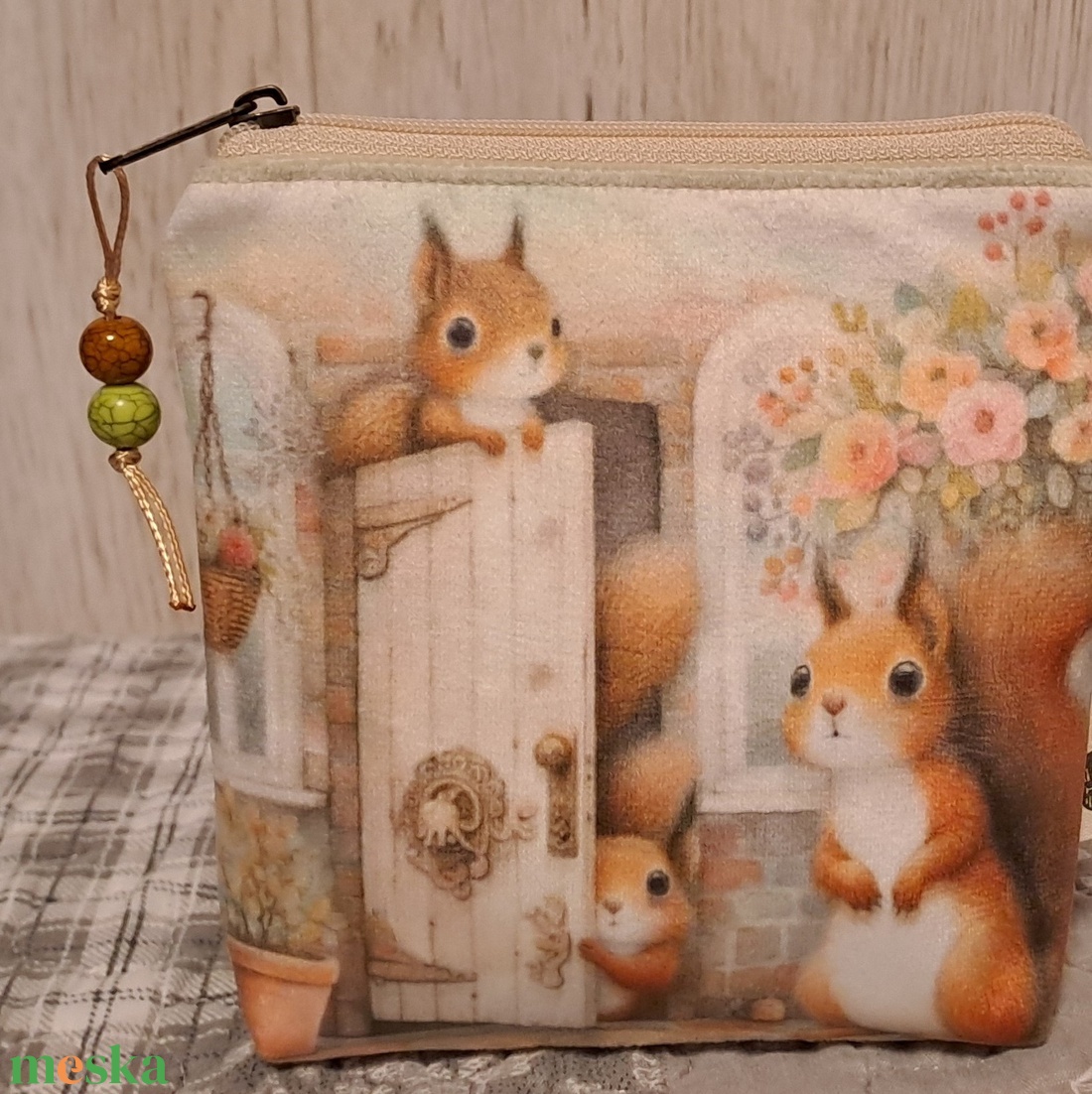 Mókusok :) neszesszer/sminktáska/betéttartó - táska & tok - neszesszer - Meska.hu