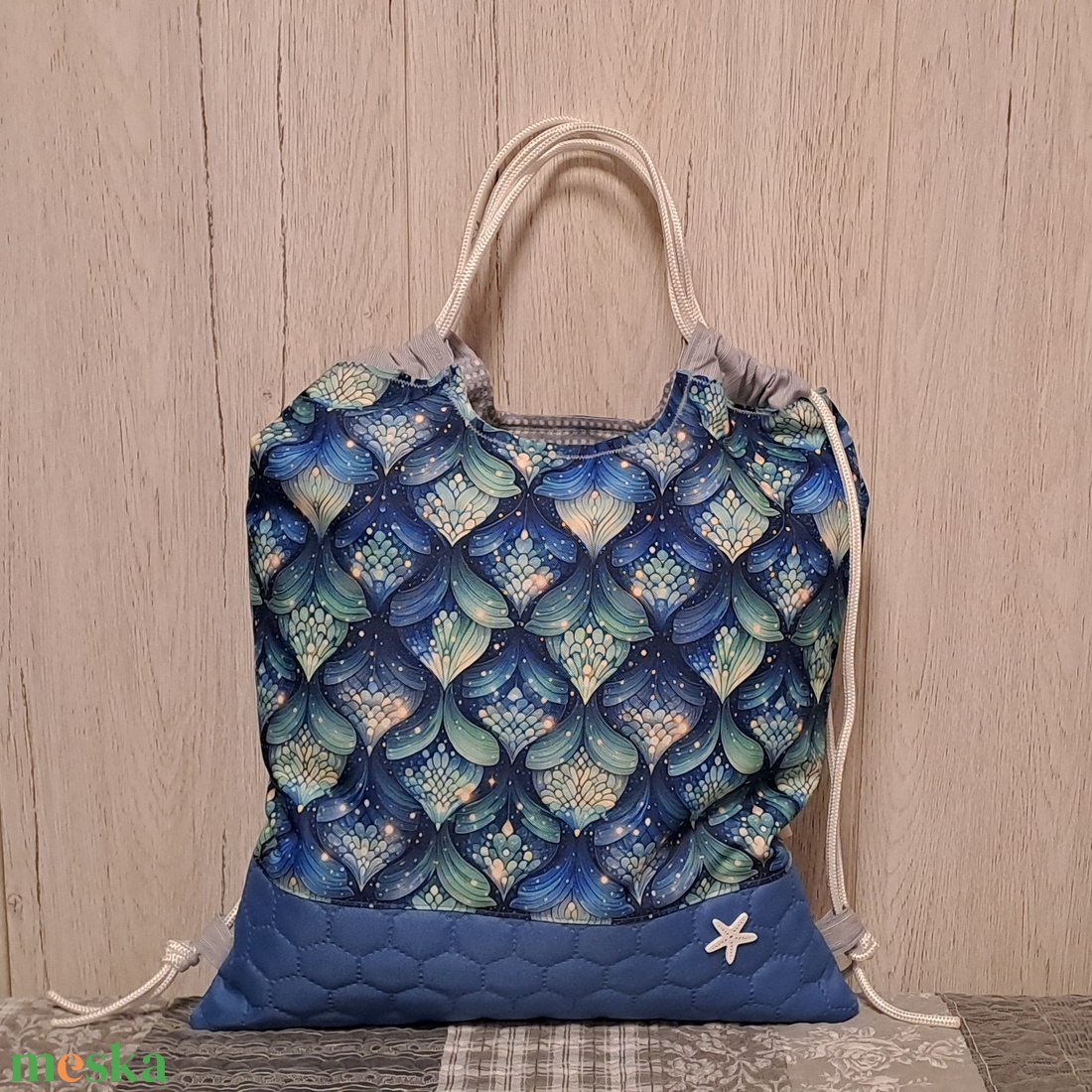 Sellő hatás :) - hátiszatyor, tornazsák, gymbag - táska & tok - hátizsák - tornazsák, gymbag - Meska.hu