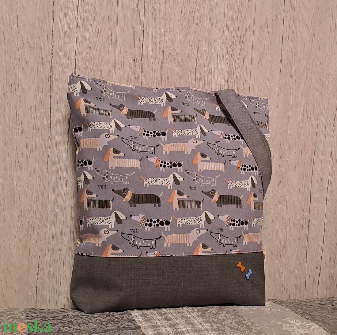 Virslikutyák 2.0 :) szatyor, ökotáska, válltáska - táska & tok - bevásárlás & shopper táska - shopper, textiltáska, szatyor - Meska.hu