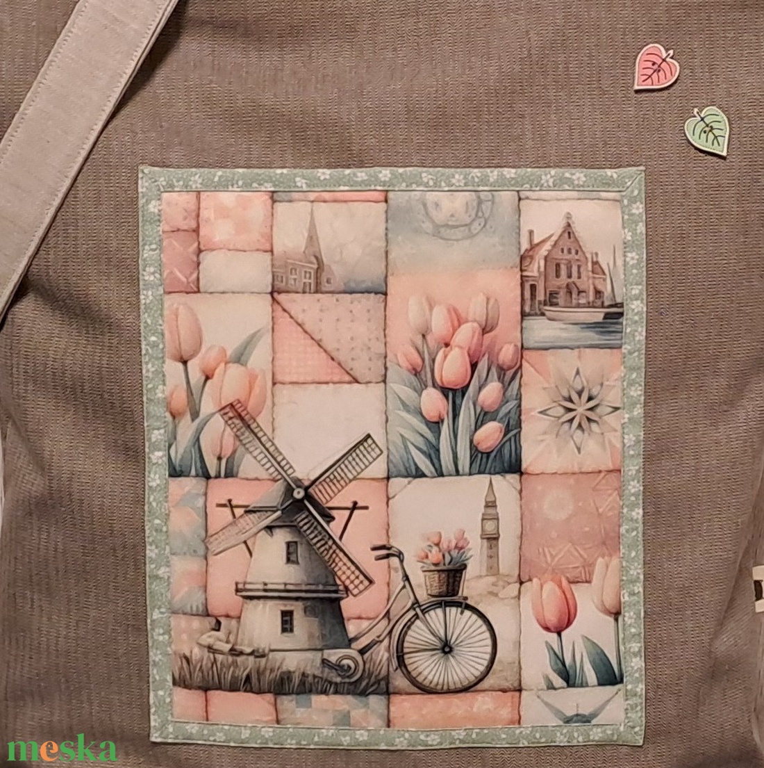 Skandináv tavasz  :) szatyor, ökotáska, válltáska - táska & tok - bevásárlás & shopper táska - shopper, textiltáska, szatyor - Meska.hu