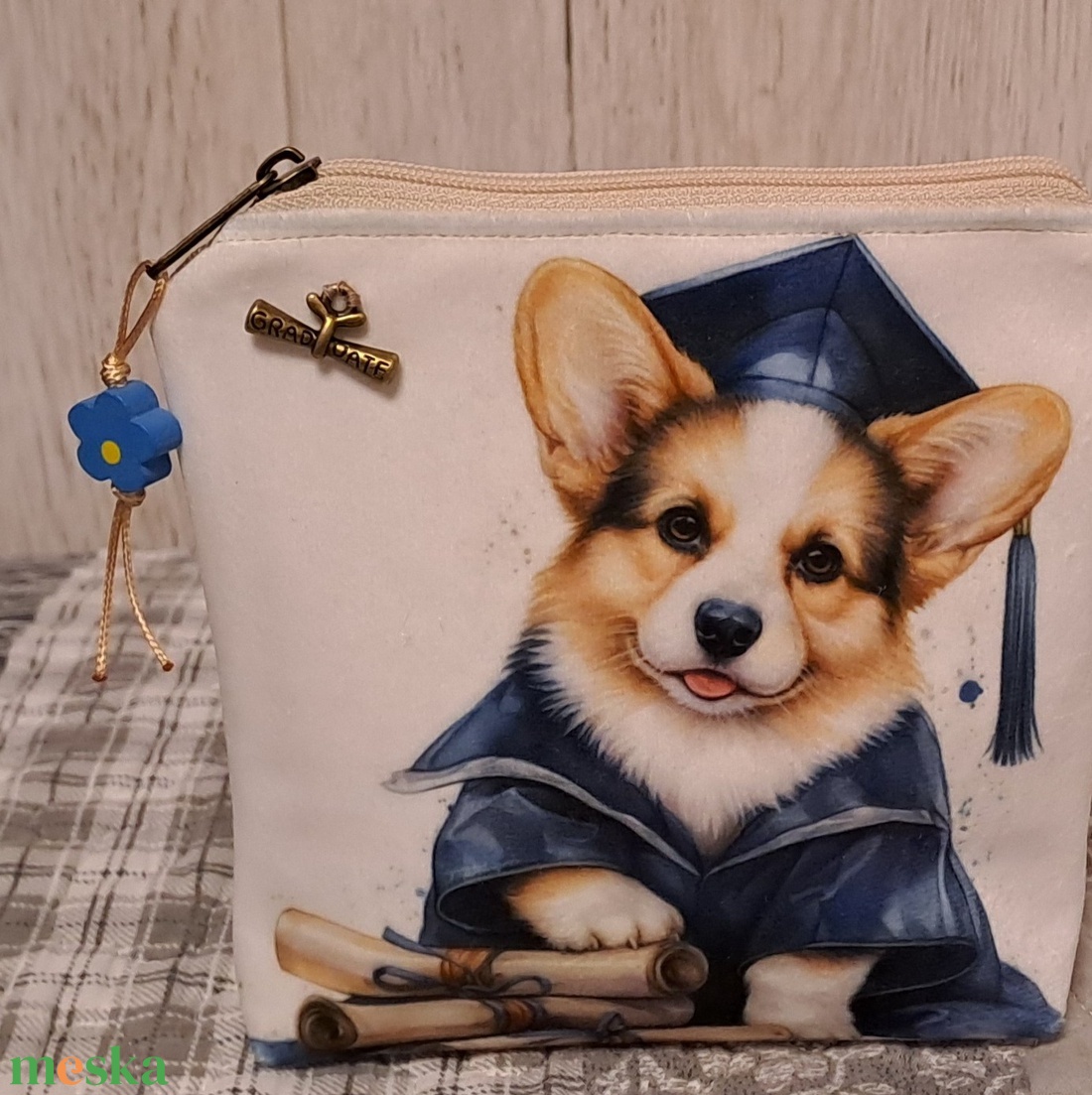Ballagás corgi módra :) neszesszer/sminktáska/betéttartó - táska & tok - neszesszer - Meska.hu