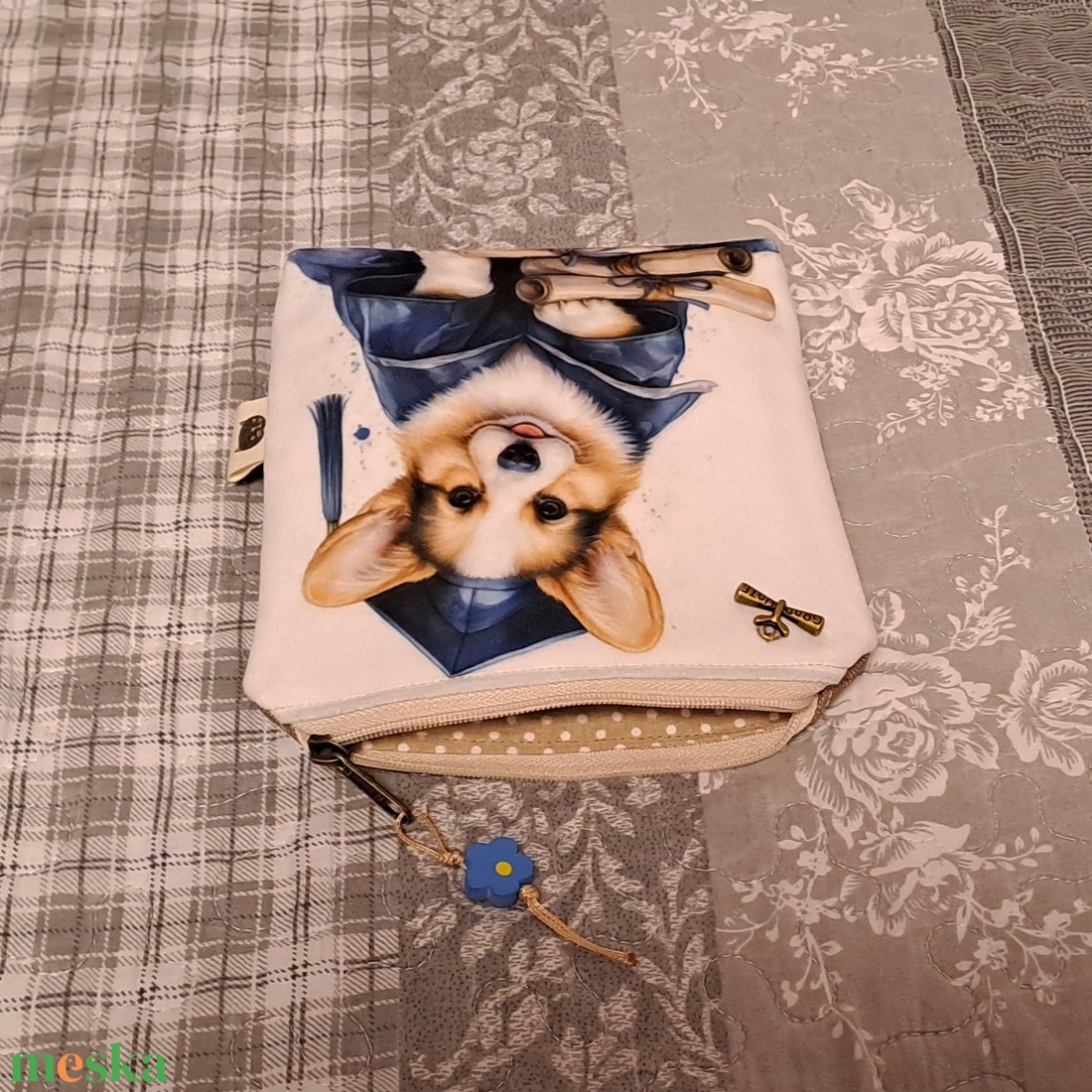 Ballagás corgi módra :) neszesszer/sminktáska/betéttartó - táska & tok - neszesszer - Meska.hu