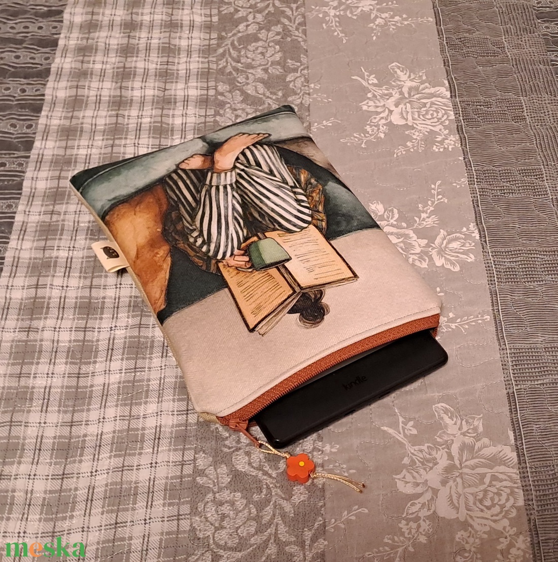 Könyv és kávé :) e-book/notesz tok - táska & tok - ebook & tablet tok - Meska.hu