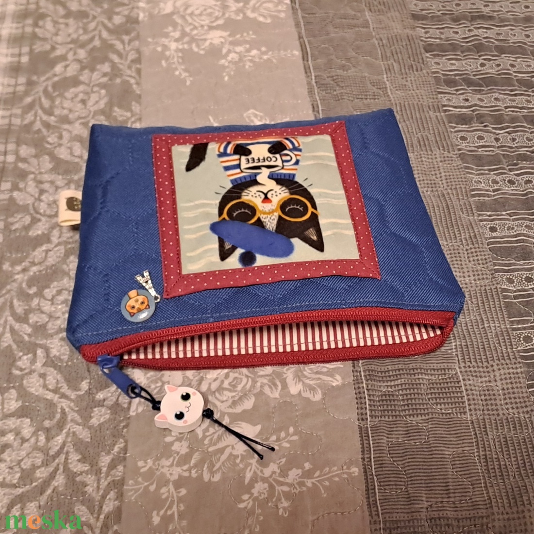 Franciás hangulat :) neszesszer/sminktáska/irattartó - táska & tok - neszesszer - Meska.hu