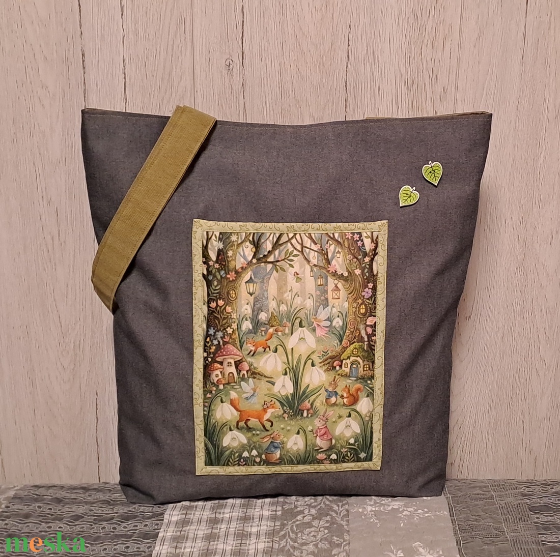 Tavaszi erdő  :) szatyor, ökotáska, válltáska - táska & tok - bevásárlás & shopper táska - shopper, textiltáska, szatyor - Meska.hu