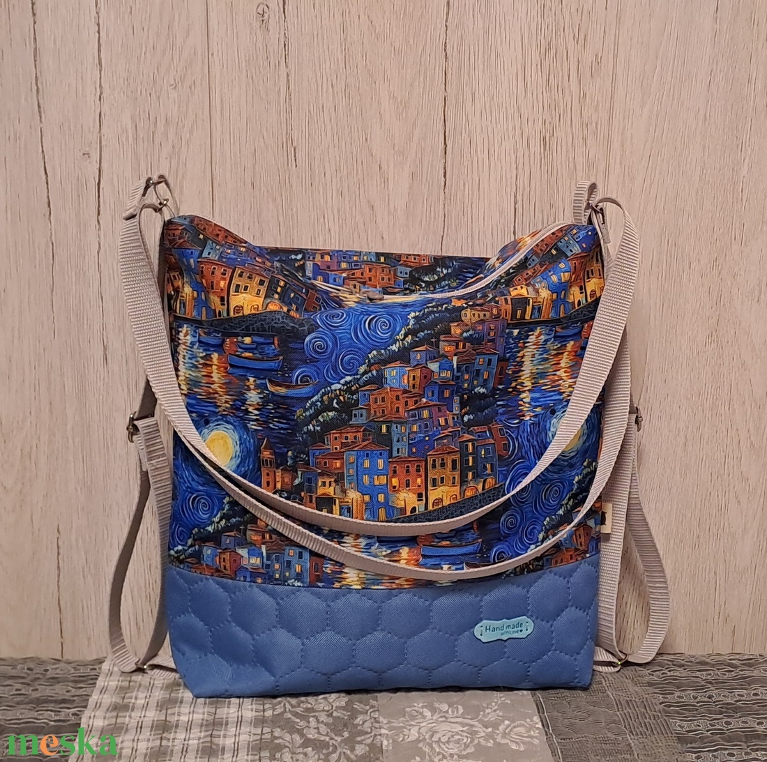 Alkony a vizen 2.0 :) variálható válltáska/hátizsák/crossbody táska - táska & tok - variálható táska - Meska.hu