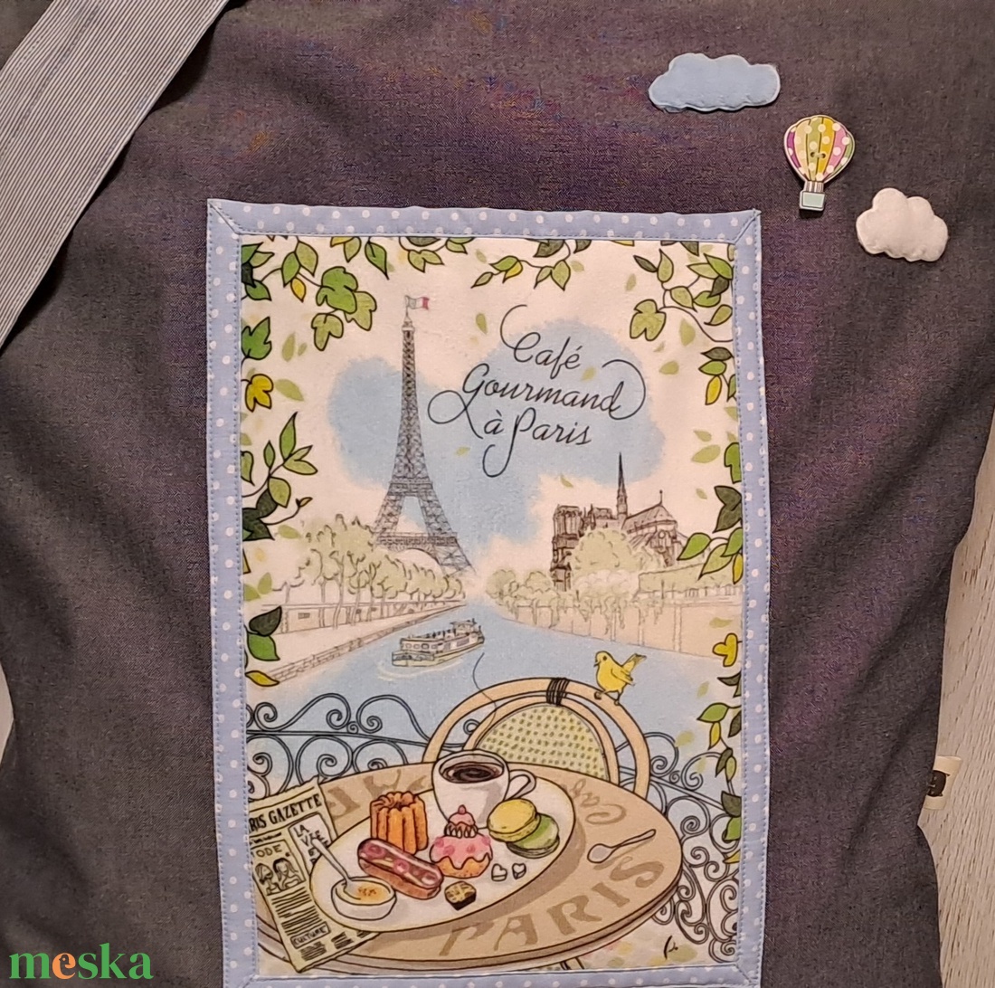 Párizsi reggeli  :) szatyor, ökotáska, válltáska - táska & tok - bevásárlás & shopper táska - shopper, textiltáska, szatyor - Meska.hu