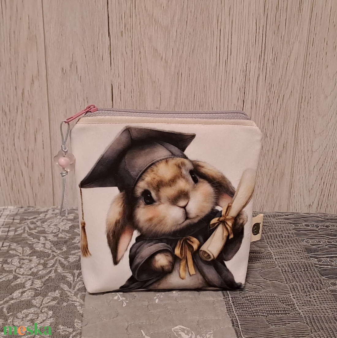 Ballagás nyuszi módra :) neszesszer/sminktáska/betéttartó - táska & tok - neszesszer - Meska.hu