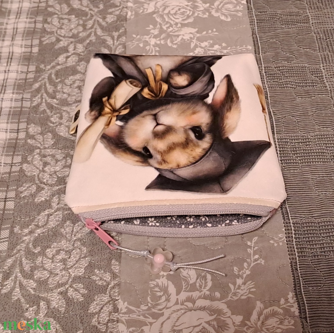 Ballagás nyuszi módra :) neszesszer/sminktáska/betéttartó - táska & tok - neszesszer - Meska.hu