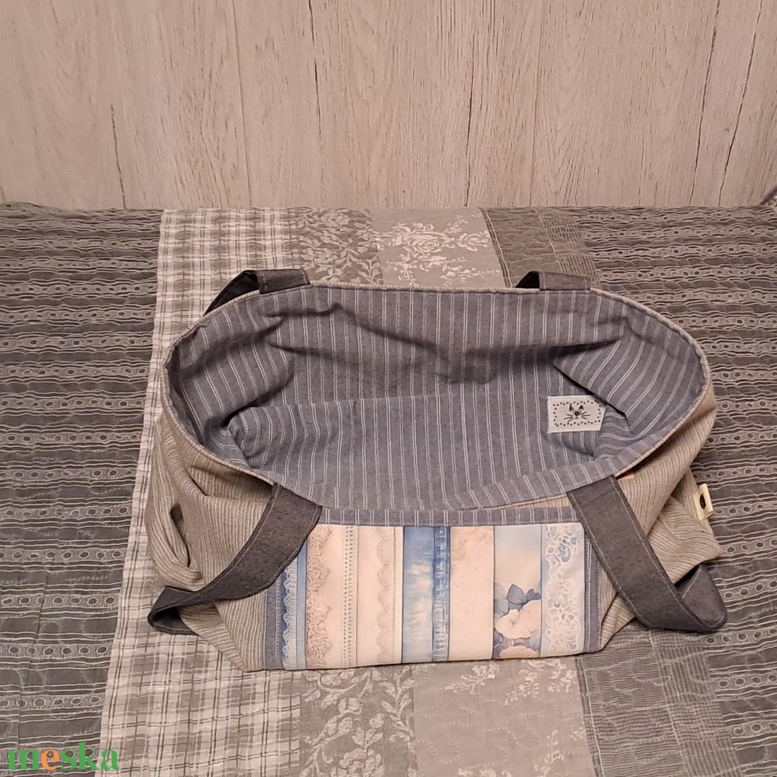 Romantikus hangulatban :) szatyor, ökotáska, válltáska - táska & tok - bevásárlás & shopper táska - shopper, textiltáska, szatyor - Meska.hu