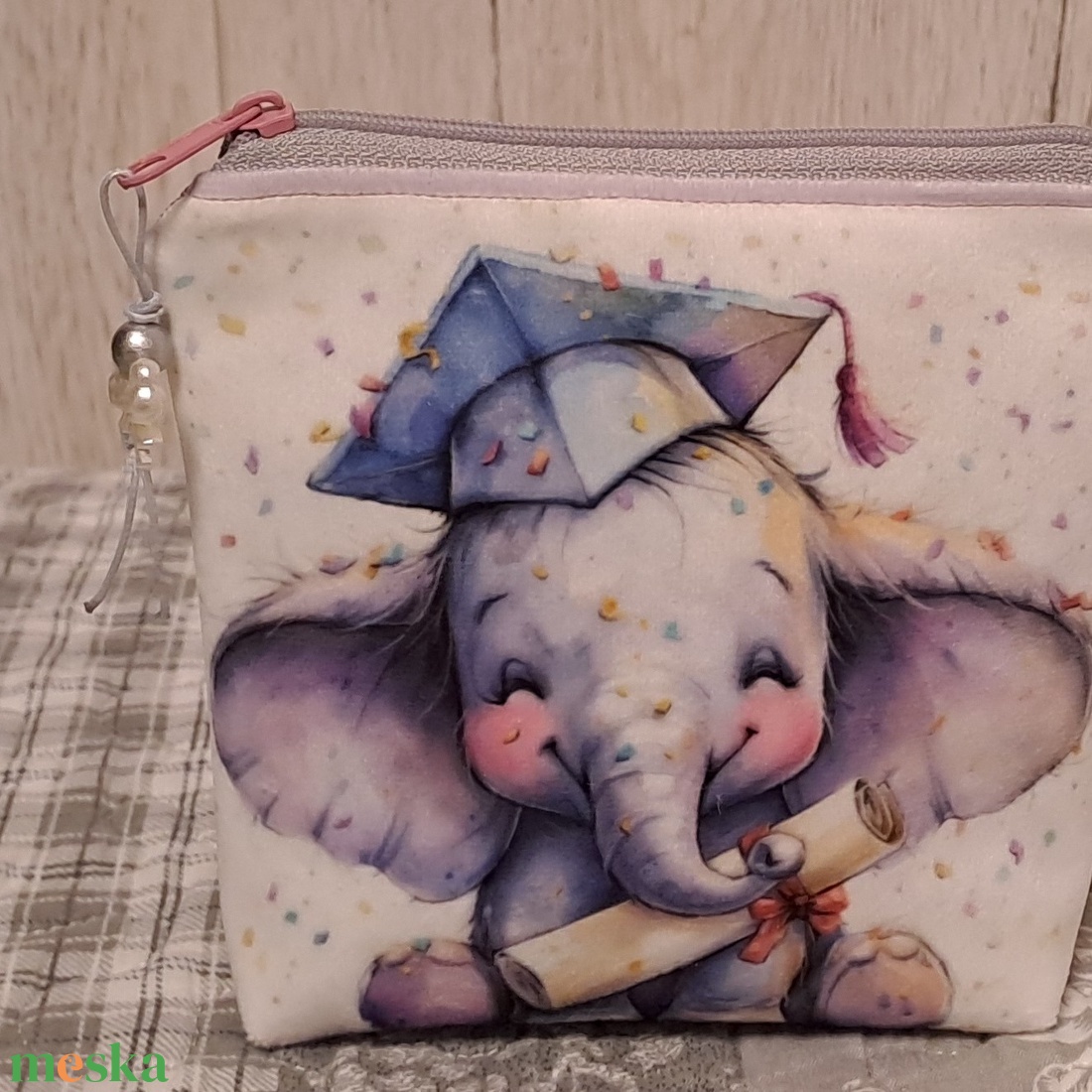 Ballagás elefáni módra :) neszesszer/sminktáska/betéttartó - táska & tok - neszesszer - Meska.hu