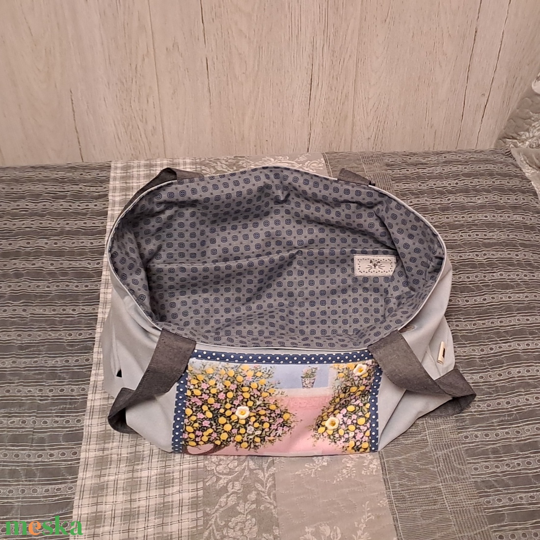 Mediterrán hangulat :) szatyor, ökotáska, válltáska - táska & tok - bevásárlás & shopper táska - shopper, textiltáska, szatyor - Meska.hu