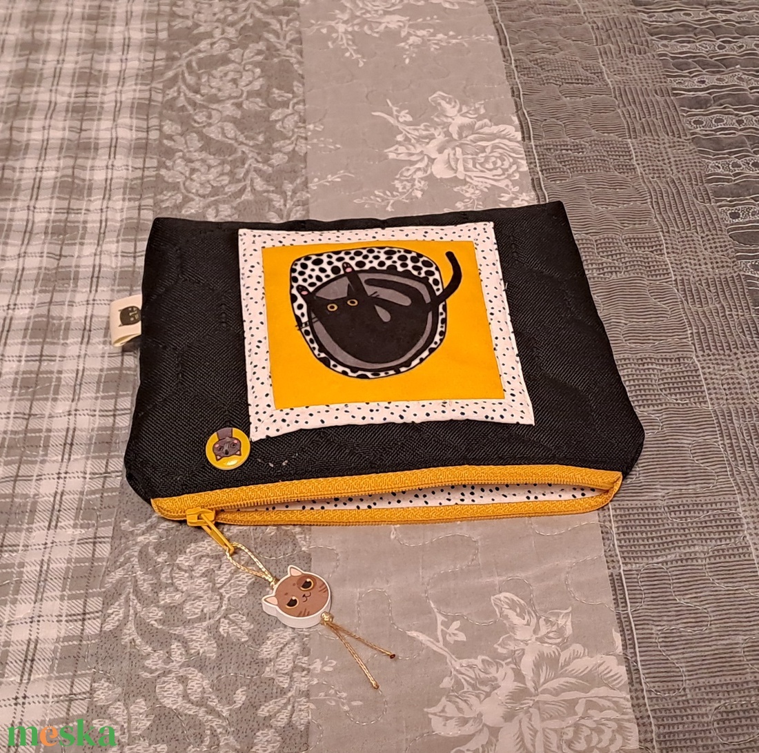 Fekete macska :) neszesszer/sminktáska/irattartó - táska & tok - neszesszer - Meska.hu