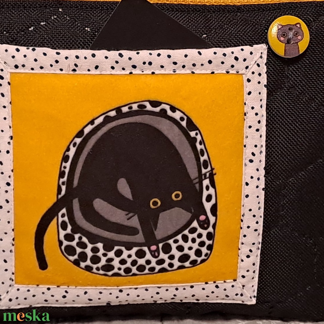 Fekete macska :) neszesszer/sminktáska/irattartó - táska & tok - neszesszer - Meska.hu