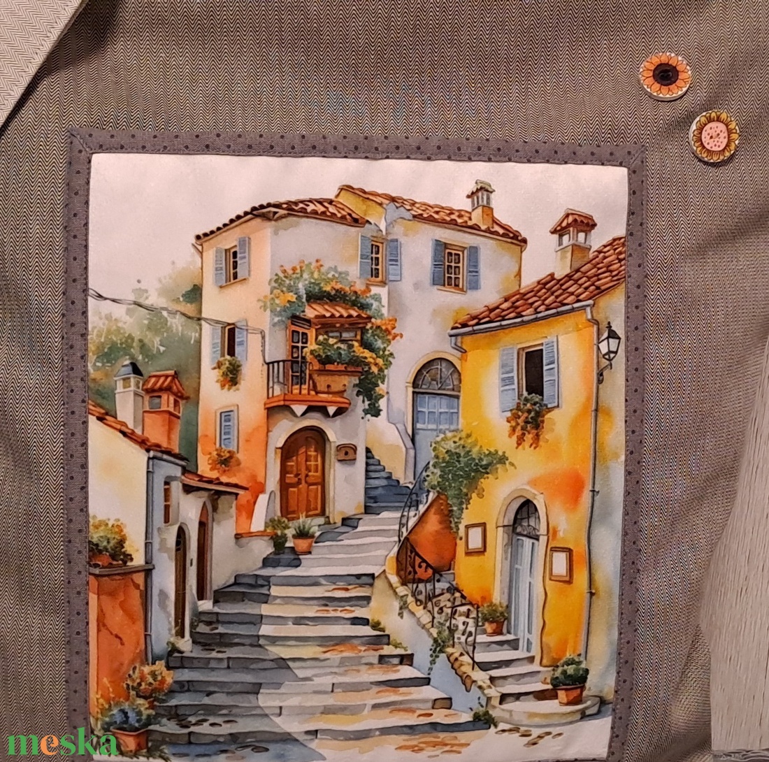 Mediterrán hangulat :) szatyor, ökotáska, válltáska - táska & tok - bevásárlás & shopper táska - shopper, textiltáska, szatyor - Meska.hu