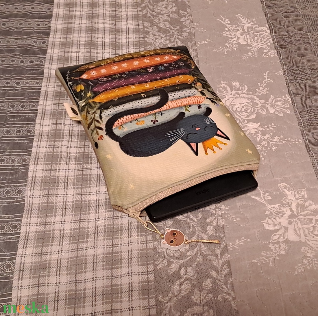 Cica a király :) e-book/notesz tok - táska & tok - ebook & tablet tok - Meska.hu