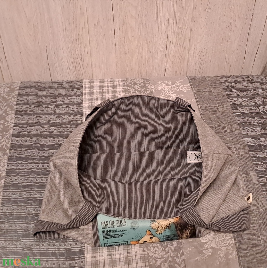 Vintage hangulat :) szatyor, ökotáska, válltáska - táska & tok - bevásárlás & shopper táska - shopper, textiltáska, szatyor - Meska.hu