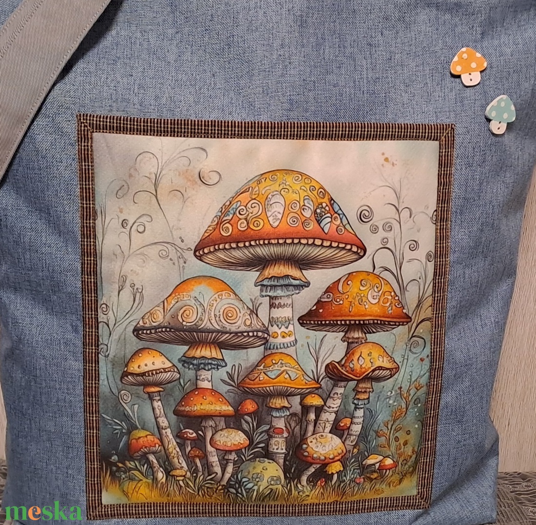 Gombák :) szatyor, ökotáska, válltáska - táska & tok - bevásárlás & shopper táska - shopper, textiltáska, szatyor - Meska.hu