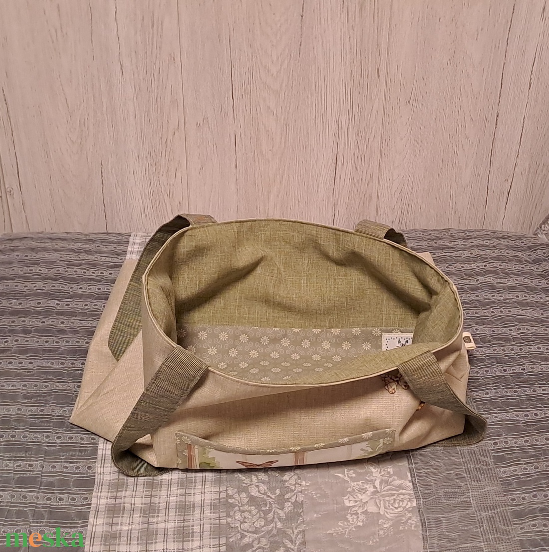Levendulás hangulatban :) szatyor, ökotáska, válltáska - táska & tok - bevásárlás & shopper táska - shopper, textiltáska, szatyor - Meska.hu