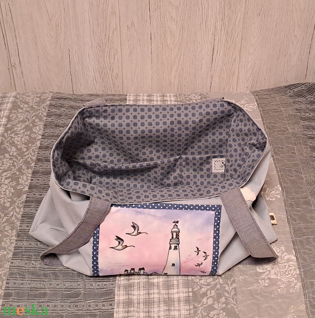 Hajnal az öbölben :) szatyor, ökotáska, válltáska - táska & tok - bevásárlás & shopper táska - shopper, textiltáska, szatyor - Meska.hu
