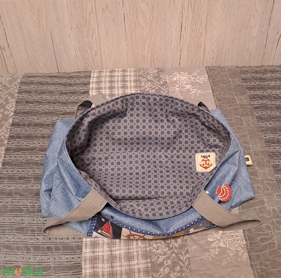 Nyári mozaik :) szatyor, ökotáska, válltáska - táska & tok - bevásárlás & shopper táska - shopper, textiltáska, szatyor - Meska.hu