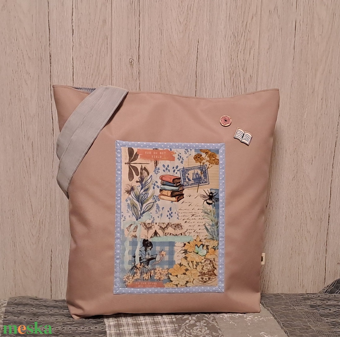 Könyves romantikus :) szatyor, ökotáska, válltáska - táska & tok - bevásárlás & shopper táska - shopper, textiltáska, szatyor - Meska.hu