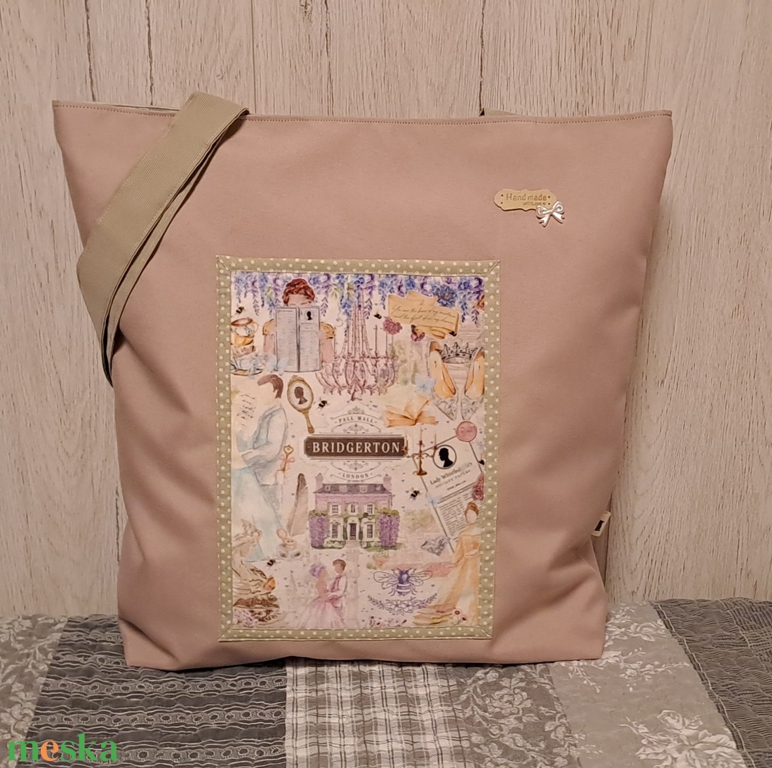 Romantikus hangulat :) szatyor, ökotáska, válltáska - táska & tok - bevásárlás & shopper táska - shopper, textiltáska, szatyor - Meska.hu