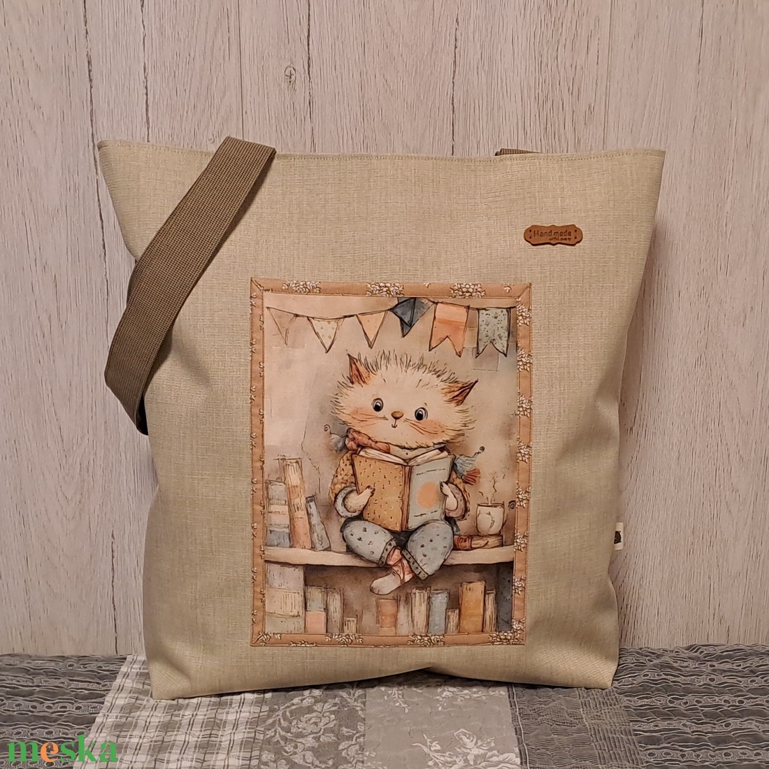 Pasztell hangulat :) szatyor, ökotáska, válltáska - táska & tok - bevásárlás & shopper táska - shopper, textiltáska, szatyor - Meska.hu
